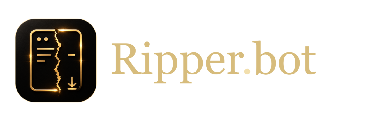 Ripper.bot warm-gold wordmark